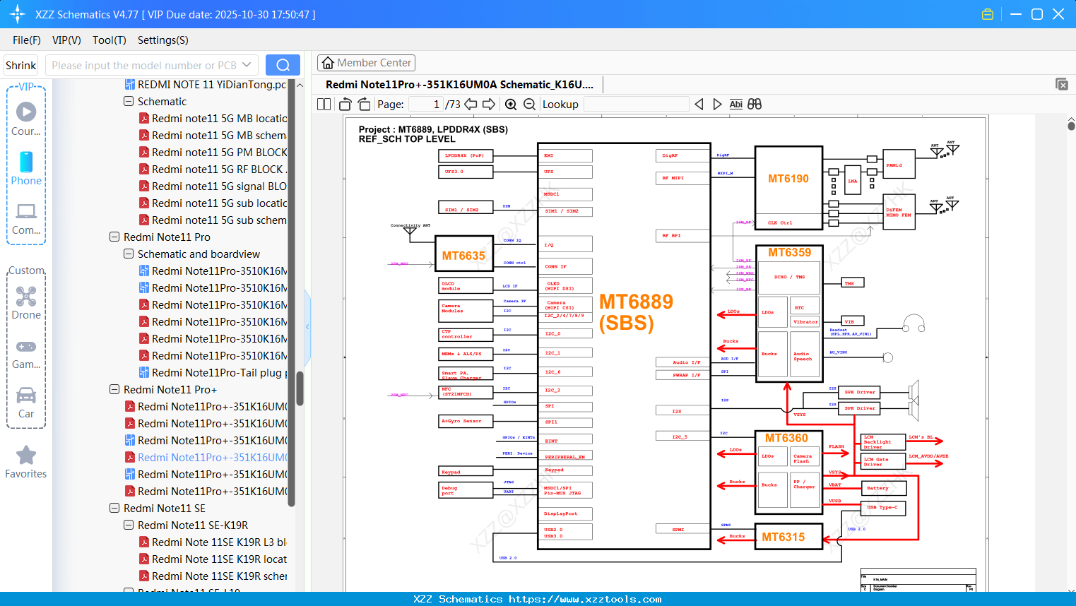 Xiaomi Redmi Note11Pro+-351K16UM0A Schematic_K16U